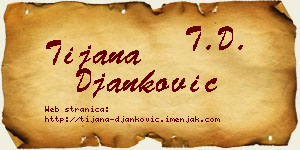 Tijana Đanković vizit kartica